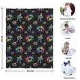 thumbnail image 4 of Multicolor Controllers Games Characters Black Pattern Blanket,Comfortable Soft Flannel Throw Blanket,All Season,Warm Lightweight Blankets for Sofa Bed Couch Living Room Chair,30"x40", 4 of 4
