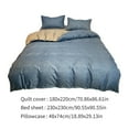 thumbnail image 3 of Reduced, Comfortable 4-Piece Bedding Set for Student Dormitories, Soft Washed Cotton for 70.86-Inch Beds, Fresh Colors Popular Picks | Polyester, Blue, Angeler, 3 of 8