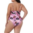 thumbnail image 4 of DARING DIVA Women's Plus Size One-Piece Swimsuit Swimdress Beach Wear 1X Dark Purple, 4 of 6