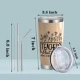 thumbnail image 2 of Teacher Gift Teacher Appreciation 20oz Tumbler with Lid and Straw Teach Love Inspire Insulated Tumblers Back To School Gifts For Teachers (Teacher-Nutrition Facts), 2 of 6