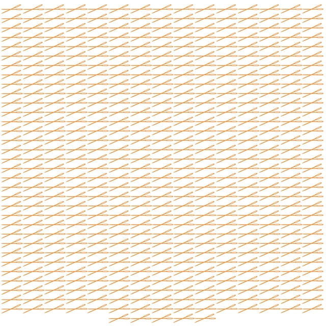 1000 agujas de coser de plástico de ojo grande para manualidades (naranja)
