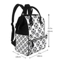 thumbnail image 2 of Pofeuu Happy Soccer Print Diaper Bag Backpack, Multifunction Travel Pack Maternity Baby Changing Bags, Large Capacity, Waterproof, 2 of 6