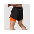 thumbnail image 4 of Mens 2 In 1 Running Shorts Quick Dry Athletic Shorts With Liner, Workout Shorts With Zip Pockets And Towel Loop Double-Layer Fitness Shorts To Prevent Exposure Orange XL, 4 of 7