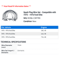thumbnail image 2 of Spark Plug Wire Set - Compatible with 1975 - 1976 Ford Elite, 2 of 2