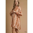 thumbnail image 3 of Garden Naked Leaf Print Notched Mini Babydoll Dress, 3 of 5