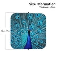 thumbnail image 2 of Kdxio Beautiful Blue Peacock Funny Coasters,4 Pcs Leather Coasters,Housewarming Gifts,Protect Furniture from Water Marks Scratch and Damage, 2 of 6