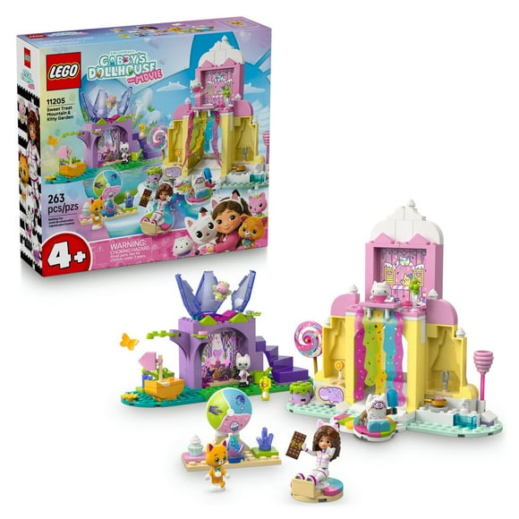 Set LEGO Gabby's Dollhouse Montaña de Dulces y Jardín de Gatitos