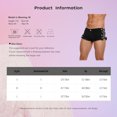 thumbnail image 7 of TiaoBug Men's Frayed Edge Sides Lace Up Mini Jean Shorts Low Waist Ripped Denim Hot Pants for Party Clubwear White M, 7 of 7