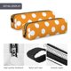 thumbnail image 4 of Balery Orange And White Polka Dot Estuche de Lápices de Cuero Impreso, Estuche para Suministros de Arte, Estuche de Lápices con Cremallera, Estuche de Almacenamiento de Papelería, 4 of 7