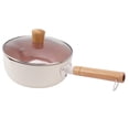 thumbnail image 1 of Cazo Antiadherente con Tapa Cacerola de Cocina Aluminio Piedra Cuarzo Blanco Alimento Complementario para Bebés Olla Pequeña Hogar Cocina Fideos Sopa Leche Cacerola ANGGREK Otros, 1 of 8
