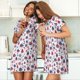 thumbnail image 4 of Fotbe Happy Columbus Day Bata de Dormir para Mujer con Estampado, Camisón de Algodón de Manga Corta, Ropa de Dormir Casual, 4 of 6