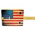 thumbnail image 2 of C. B. Gitty "Old Glory" Illustrated 3-string Cigar Box Guitar - Beautiful Design, Rich Tone, Easy to Play, 2 of 5
