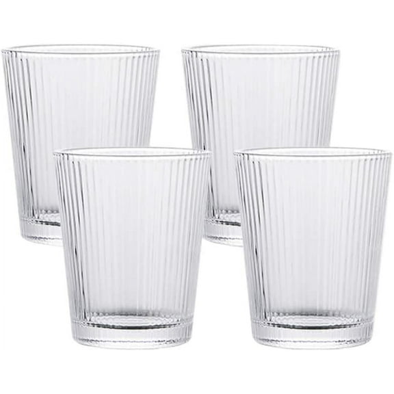 Unbreakable Cup, Bathroom Tumbler, Plastic Toothbrush Holder, Tumbler Cup, Bathroom Cups,Makeup Brush Holder,Set of 4 Reusable Drinking Glasses.(Clear)