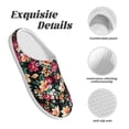 thumbnail image 5 of Daiia Many Kind Of Flowers Print Women’s Fuzzy Slippers Memory Foam Lightweight House Shoes Cozy Loafer Flannel House Shoes-39/40, 5 of 7