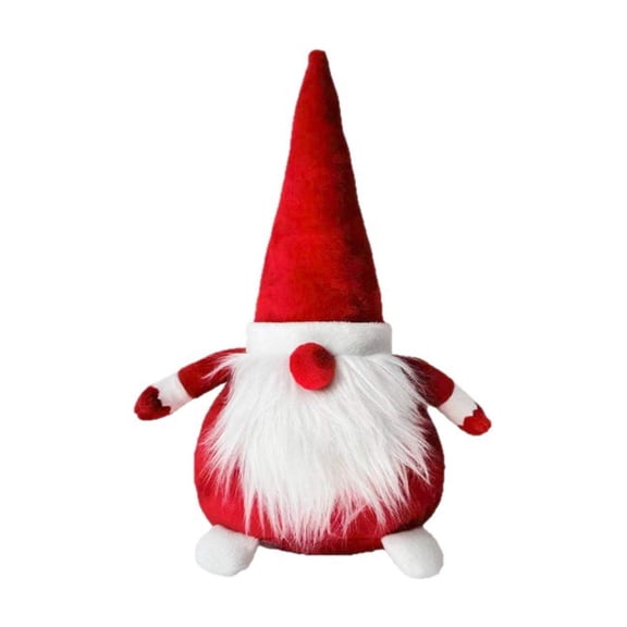 Large Red Swedish Tomte Plush, 11.8" Stuffed Santa Gnome, Holiday Christmas Tabletop Decoration, Festive Plush Home Décor, Cozy Nordic Gnome Ornament, Seasonal Gift for Home or Office