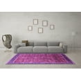 thumbnail image 3 of Ahgly Company Indoor Round Oriental Purple Industrial Area Rugs, 6' Round, 3 of 4