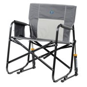 GCI Outdoor Freestyle Rocker XL Oversized Foldable Rocking Camp Chair, Pewter