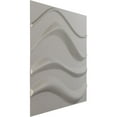 thumbnail image 2 of Ekena Millwork 19 5/8"W x 19 5/8"H Wave EnduraWall Decorative 3D Wall Panel, Textured Metallic Silver (12-Pack for 32.04 Sq. Ft.), 2 of 6