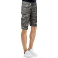 thumbnail image 2 of RAW X Mens Belted Cargo Shorts Relaxed Fit Casual Knee Length Cargo Shorts for Men, Hidden Snap Pocket - Sage Camo, 40, 2 of 7