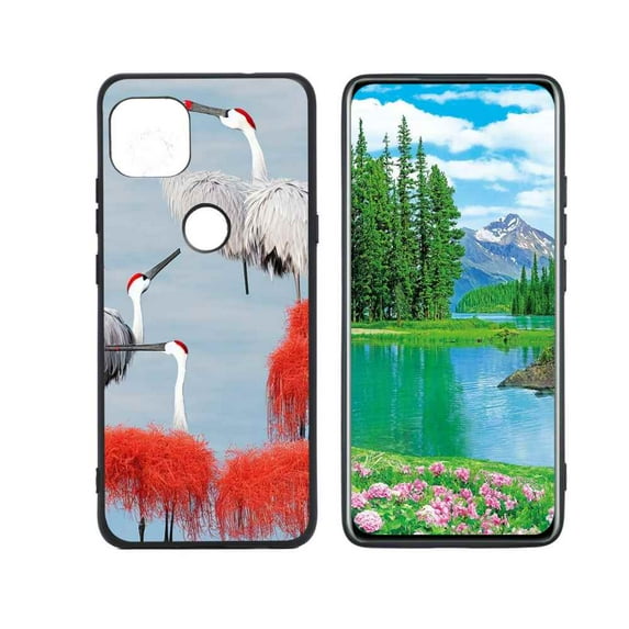 Cranes-168 Phone Case, Degined for Moto One 5G Ace Case Men Women, Flexible Silicone Shockproof Case for Moto One 5G Ace