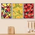 thumbnail image 2 of wall26 Framed Canvas Print Wall Art Set Strawberry, Kiwi & Orange Display Food Fruit Photography Realism Chic Closeup Colorful Multicolor Ultra for Living Room, Bedroom, Office - 16"x24"x3 White, 2 of 5
