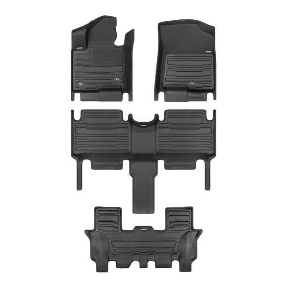 TuxMat - For Kia Sorento Hybrid 6-Seater 2021-2026 Models - Custom Car Mats - Maximum Coverage, All Weather, Laser Measured - This Full Set Includes 1st, 2nd and 3rd Rows