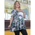 thumbnail image 3 of LARACE Plus Size Blouse for Women Short Sleeve Casual Shirt Tunic Tops T-Shirt Loose Shirt, 3 of 8