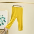 thumbnail image 2 of Lindreshi Capri Leggings for Women Clearance Women's Casual Fashion Solid Color Three-quarter Shorts Thin Loose Large Size Home Pants for Sports and Can Be Worn Outside, 2 of 3