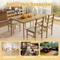 thumbnail image 2 of Homefun 5 Piece Solid Wood Dining Set Natural Wood Grain Rectangle Table 4 Chairs Farmhouse Kitchen Table Set, 2 of 7