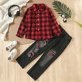 thumbnail image 2 of Hessimy Toddler Baby Boy Fall Winter Clotrhes Embroidery Sweatshirt Pullover Tops Joggers Pants Sets 2pcs Outfits (Red,7-8 Years), 2 of 6