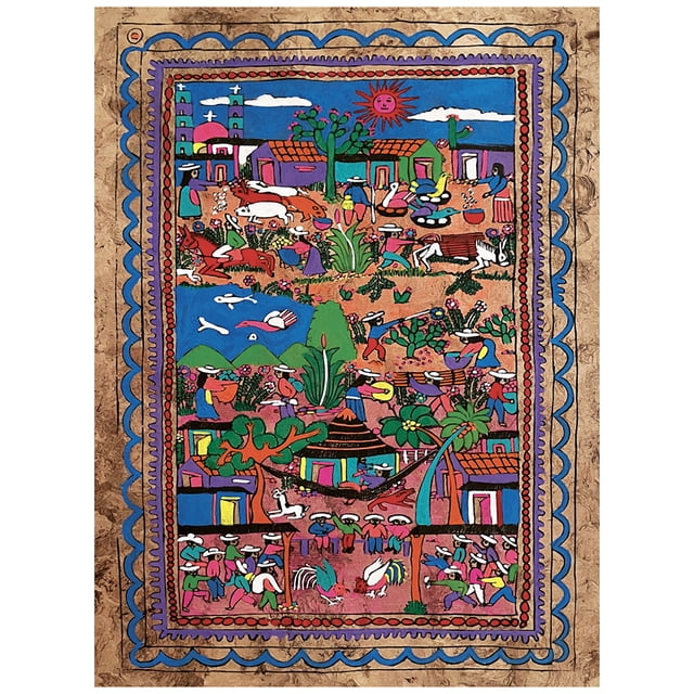 Rompecabezas Flink PINTURA ARTESANAL en PAPEL AMATE 1000 piezas 68.5X50.5 cm