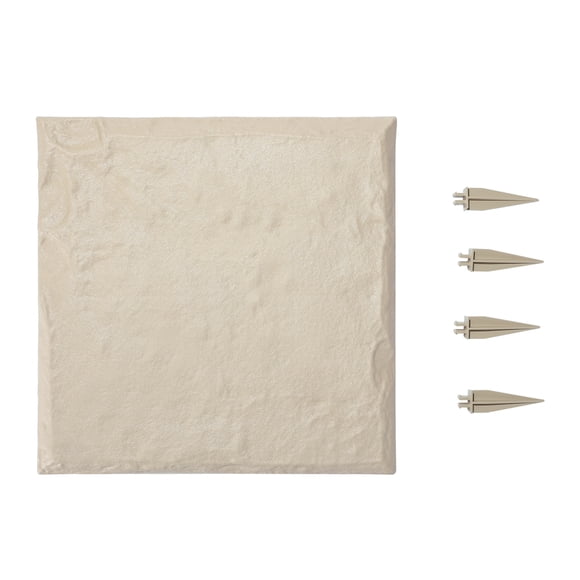 VEVOR Decorative Stepping Stones with Stakes 4Pcs 15.5x15.5 in Walkway Pavers Beige
