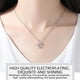 thumbnail image 4 of Xihbxyly Ofertas por tiempo limitado hoy Collar de doble corazón esmerilado, joyería de diamantes, regalo de cumpleaños, aniversario, Navidad, San Valentín para esposa, novia, madre, 4 of 7
