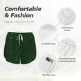 thumbnail image 6 of Picia Emerald Green Sparkling Pattern Women's 2 in 1 Athletic Running Shorts High Waisted Workout Casual Gym Sweat Shorts with Comfy Liner Zipper Pockets-XX-Large, 6 of 9