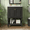 Black, variant on 24" Elegant Compact Freestanding Cabinet, Bathroom Storage Unit with Open Shelf, Modern Small Bathroom Vanity with Ceramic Sink for Bathroom, Black