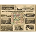 thumbnail image 2 of Unknown 24x19 Black Ornate Wood Framed with Double Matting Museum Art Print Titled - Pittsburgh, Cincinnati and St. Louis RR - 1876, 2 of 4