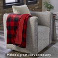 "Sunbeam Electric Heated Throw, 50"" x 60"", Red & Black, 4 Heat