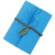 thumbnail image 3 of Cuaderno de notas en blanco con diseño de hojas sueltas, estilo vintage, con tapa de PU y encuadernado con cordón, tamaño S (azul cielo), 3 of 3