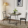 thumbnail image 4 of 31.4 Inch Round Dining Table Set for 2, Small Kitchen Table Set with 2 Chairs and 2 Heat Resistant Placemat, Bistro Table and Chairs Set for Dining Room, Cafe, 4 of 7