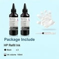 thumbnail image 4 of Ink Refill Kit for HPQ 21 22 60 61 62 63 64 65 94 95 96 564 711 901 902 920 932 933 934 940 950 951 952 970 971 Ink Cartridge Bottle (3*Black, 100 ml), 4 of 7