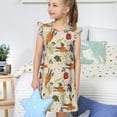 thumbnail image 4 of Fotbe Cute Vegetables Vestido de Dormir para Niñas de 3 a 10 Años, Mangas Cortas, Estilo Princesa, Pijama Camisón con Mangas Voladas-XX-Large, 4 of 6