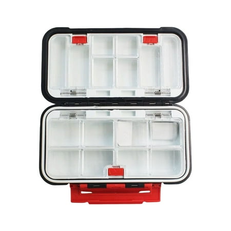 chidgrass Box Sealed Plastic Durable Reel Hooks Lure Baits Boxes Multifunctional Organizer Case BaitContainer Tools Equipment M Black