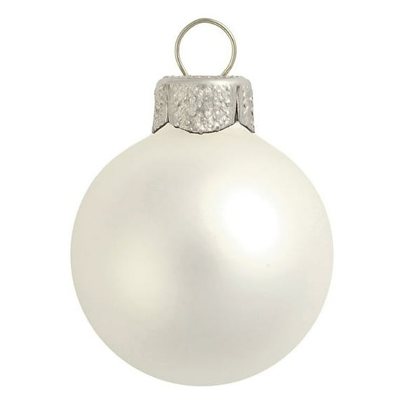 Whitehurst Mini Matte Finish Glass Christmas Ball Ornaments - 1.5" (40mm) - Fish Silver - 40ct