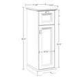 thumbnail image 3 of RiverRidge Geneva Single Door Narrow Bathroom and Laundry Storage Cabinet with Drawer and Adjustable Shelf - White, 3 of 7