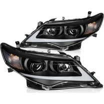 ECCPP LED Projector Headlights for 2012-2014 for Toyota Camry Pair Replacement Headlamps Black Housing Clear Lens
