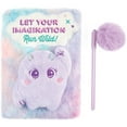 thumbnail image 3 of 3C4G: Imagination Land Wild Style Plush Journal & Pen - 192 Pages, Pink-Purple-Monster Design, Sketch, Diary, Three Cheers For Girls, Kids Ages 6+, 3 of 6