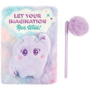 3C4G: Imagination Land Wild Style Plush Journal & Pen - 192 Pages, Pink-Purple-Monster Design, Sketch, Diary, Three Cheers For Girls, Kids Ages 6+