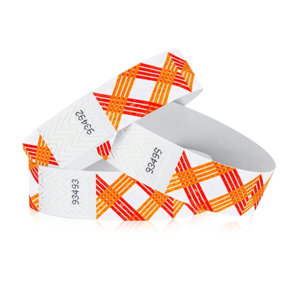 500 Tyvek WristCo Wristbands for Events | Zig Zag | Water-proof Tamper-Proof Designs Prevents Reuse – Premium Grade Bracelet for Hospitals & Medical ID, Party, VIP Identification, USA Made