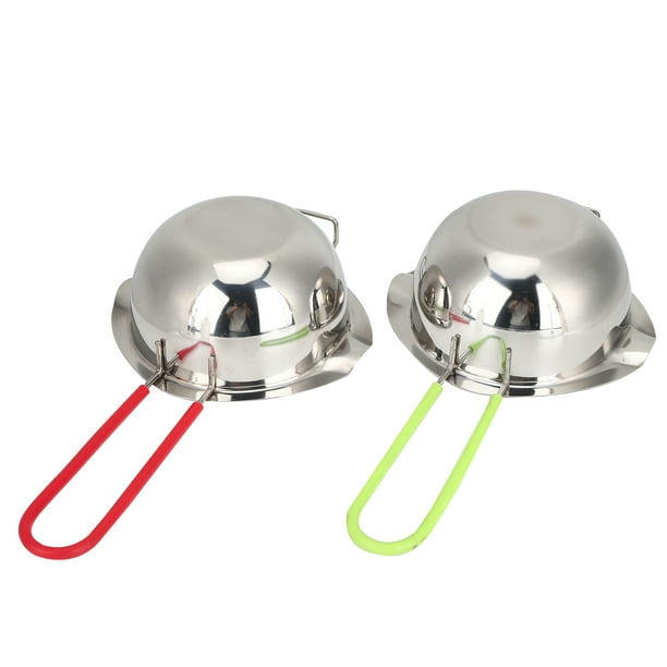 Olla para derretir mantequilla, 2 piezas, 400 ml, herramienta de cocina de acero inoxidable, sartén para derretir, rendimiento inigualable