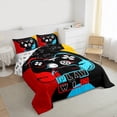 thumbnail image 3 of Homewish Video Game Full Size Comforter Sets 3-Piece for Female Men Adults,Blue Red Yellow Bedding Comforter Set,Gradient Gamepads Lightweight Bedding Sets,Microfiber Bedroom Decor,Reversible, 3 of 8
